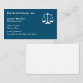 Carte De Visite Procureur de la défense criminelle (Devant / Derrière)