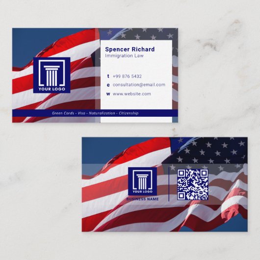 Carte De Visite Procureur de l'immigration | Moderne (Devant / Derrière)