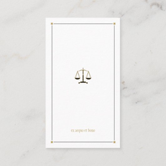 Carte De Visite Procureur | Elegant Gold Black (Dos)