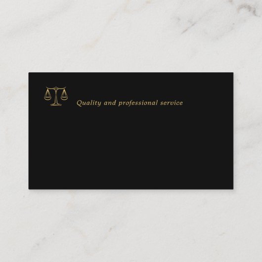 Carte De Visite Procureur | Elégant or professionnel (Dos)