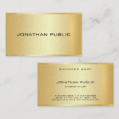 Carte De Visite Procureur Elegant Professionnel Faux Modèle Or (Devant / Derrière)