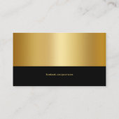 Carte De Visite Procureur | Elégant professionnel Gold Noir (Dos)