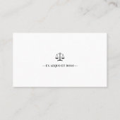 Carte De Visite Procureur | Élégantes échelles (Dos)