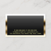 Carte De Visite Procureur Gold Frontière Professionnel Moderne (Dos)