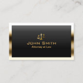 Carte De Visite Procureur Gold Frontière Professionnel Moderne (Devant)