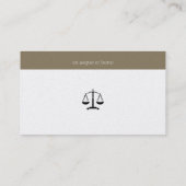 Carte De Visite Procureur | Initiales d'or (Dos)