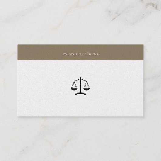 Carte De Visite Procureur | Initiales d'or (Dos)