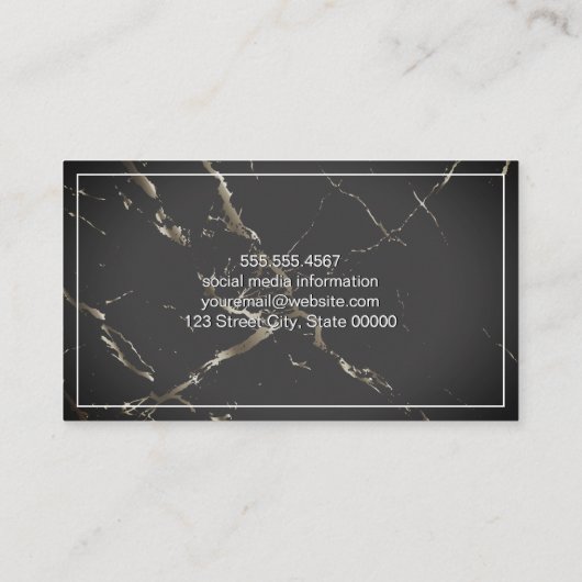 Carte De Visite Procureur | Marbre | Justice aveugle (Dos)