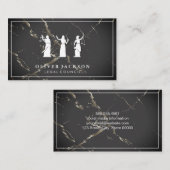 Carte De Visite Procureur | Marbre | Justice aveugle (Devant / Derrière)