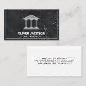 Carte De Visite Procureur | Marbre | Logo de l'immeuble de piliers (Devant / Derrière)