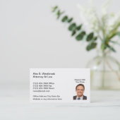 Carte De Visite Procureur Modèle photo classique (Debout devant)