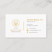 Carte De Visite Procureur Moderne De Droit | Simple (Devant)