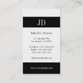 Carte De Visite Procureur Monogramme Platinum Bandit (Dos)