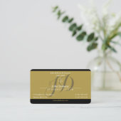 Carte De Visite Procureur noir d'or à la loi | Avocat (Debout devant)