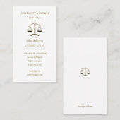 Carte De Visite Procureur | Or élégant (Devant / Derrière)