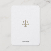 Carte De Visite Procureur | Or élégant (Dos)