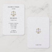 Carte De Visite Procureur | Or élégant (Devant / Derrière)