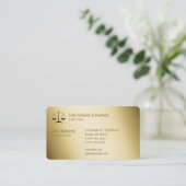 Carte De Visite Procureur | Or élégant (Debout devant)