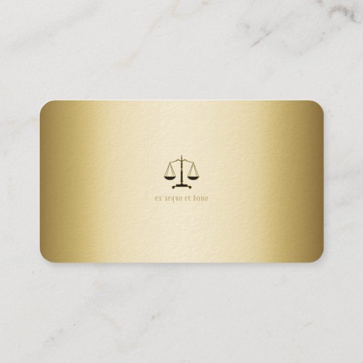 Carte De Visite Procureur | Or élégant (Dos)
