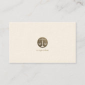 Carte De Visite Procureur | Or élégant (Dos)
