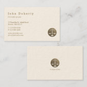 Carte De Visite Procureur | Or élégant (Devant / Derrière)