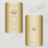 Carte De Visite Procureur | Or élégant (Devant / Derrière)