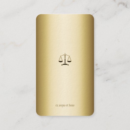 Carte De Visite Procureur | Or élégant (Dos)