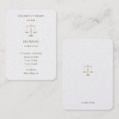 Carte De Visite Procureur | Or élégant (Devant / Derrière)