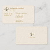 Carte De Visite Procureur | Or élégant (Devant / Derrière)