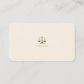 Carte De Visite Procureur | Or élégant (Dos)