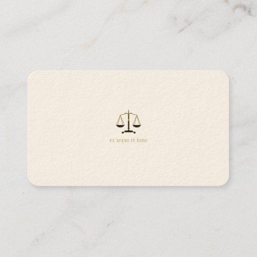 Carte De Visite Procureur | Or élégant (Dos)