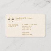 Carte De Visite Procureur | Or élégant (Devant)