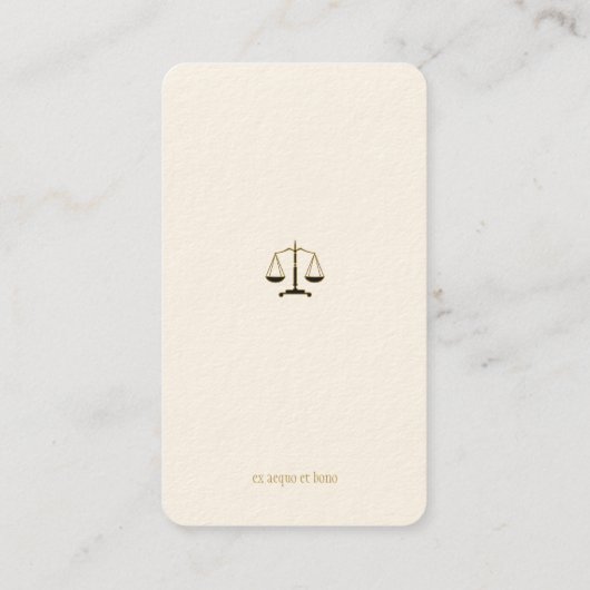 Carte De Visite Procureur | Or élégant (Dos)