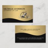 Carte De Visite Procureur | Or métallique | Gavel (Devant / Derrière)