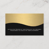 Carte De Visite Procureur | Or métallique | Logo de Gavel Law (Dos)