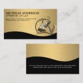 Carte De Visite Procureur | Or métallique | Logo de Gavel Law (Devant / Derrière)