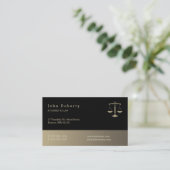 Carte De Visite Procureur | Or noir (Debout devant)