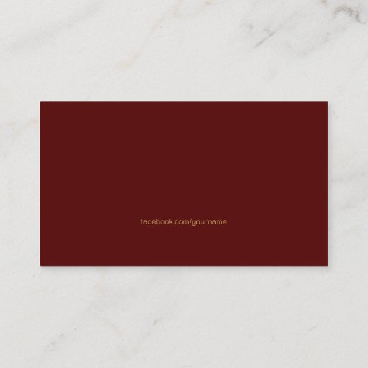 Carte De Visite Procureur | Professional Gold Dark Red (Dos)