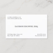 Carte De Visite Procureur professionnel (Dos)