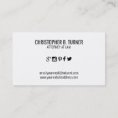 Carte De Visite Procureur professionnel (Dos)