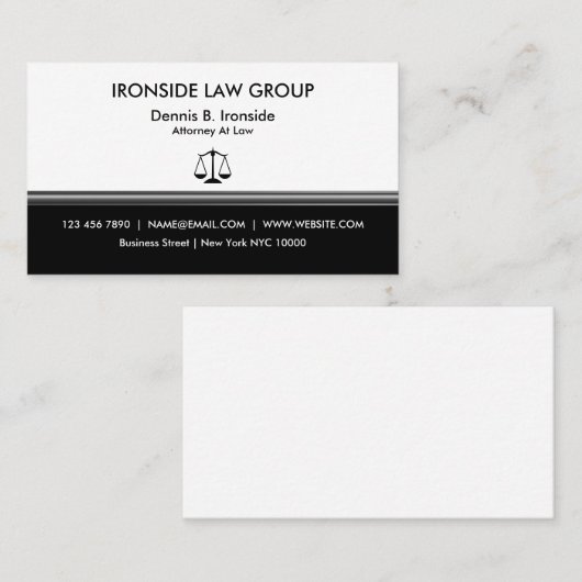 Carte De Visite Procureur professionnel de classe (Devant / Derrière)