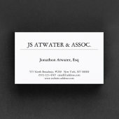 Carte De Visite Procureur professionnel élégant