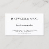 Carte De Visite Procureur professionnel élégant (Devant)