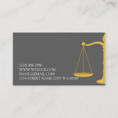 Carte De Visite PROCUREUR Professionnel, ENTREPRISE DE DROIT (Dos)