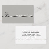 Carte De Visite Procureur Professionnel Simple Gris Noir (Devant / Derrière)