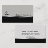 Carte De Visite Procureur Professionnel Simple Gris Noir (Devant / Derrière)