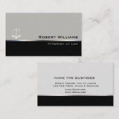 Carte De Visite Procureur Professionnel Simple Gris Noir (Devant / Derrière)