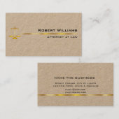 Carte De Visite Procureur Professionnel Simple Or Juridique (Devant / Derrière)