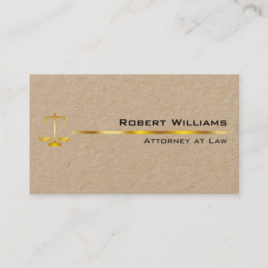 Carte De Visite Procureur Professionnel Simple Or Juridique (Devant)