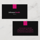 Carte De Visite Procureur Rose moderne rose (Devant / Derrière)